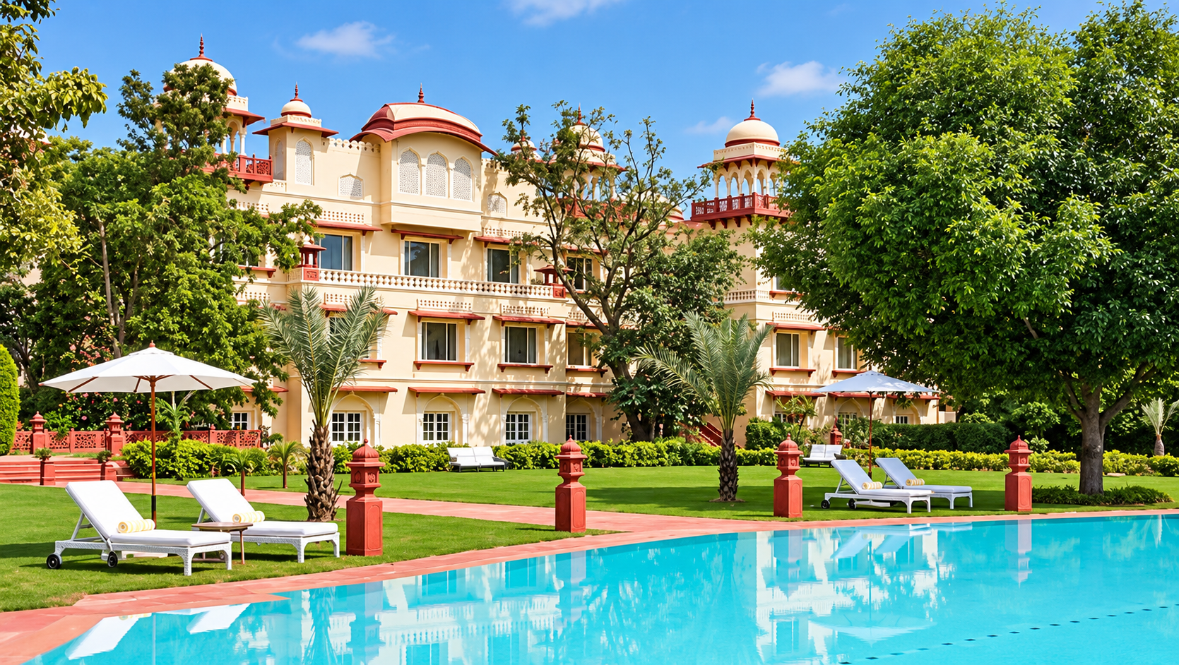 Poolside Lawns at Jai Mahal Palace