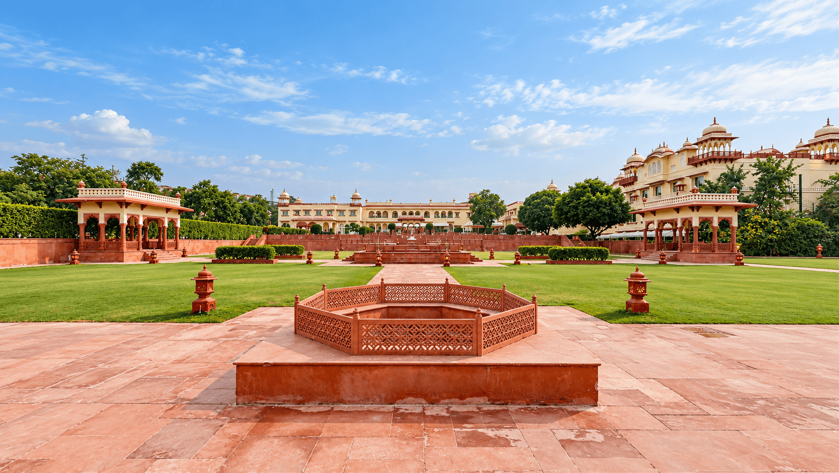 Fountain Lawns at Jai Mahal Palace