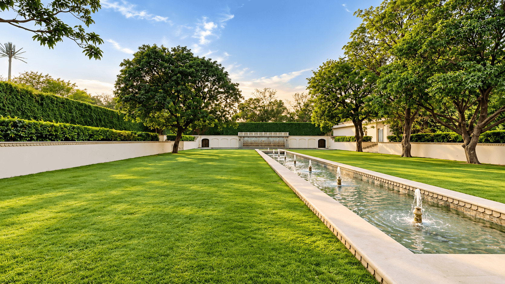 Sunken Lawn at Rambagh Palace