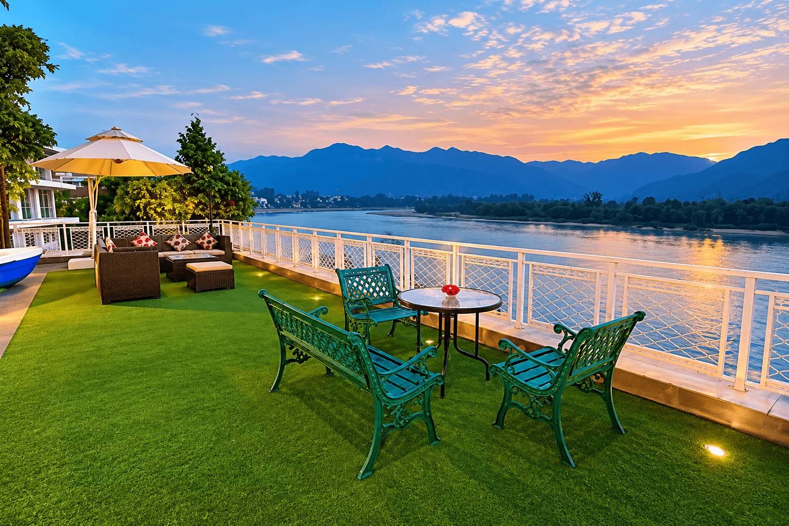 A/C Sky Lounge at Ganga Kinare – A Riverside Boutique Hotel